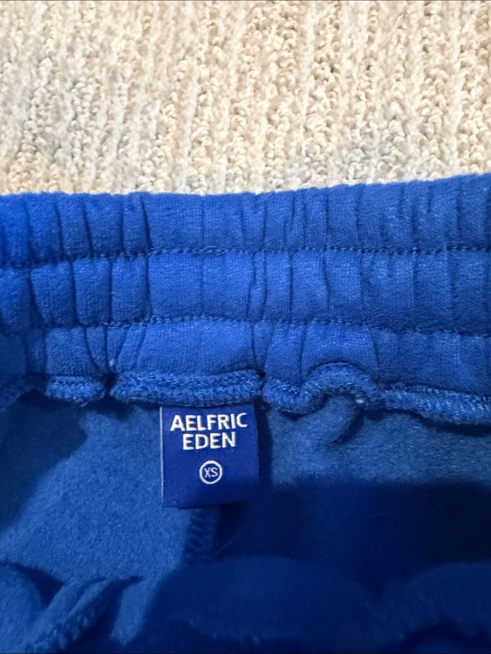 Aelfric Eden Royal Blue Fleece Wide Leg Sweatpants - Picture 3 of 4